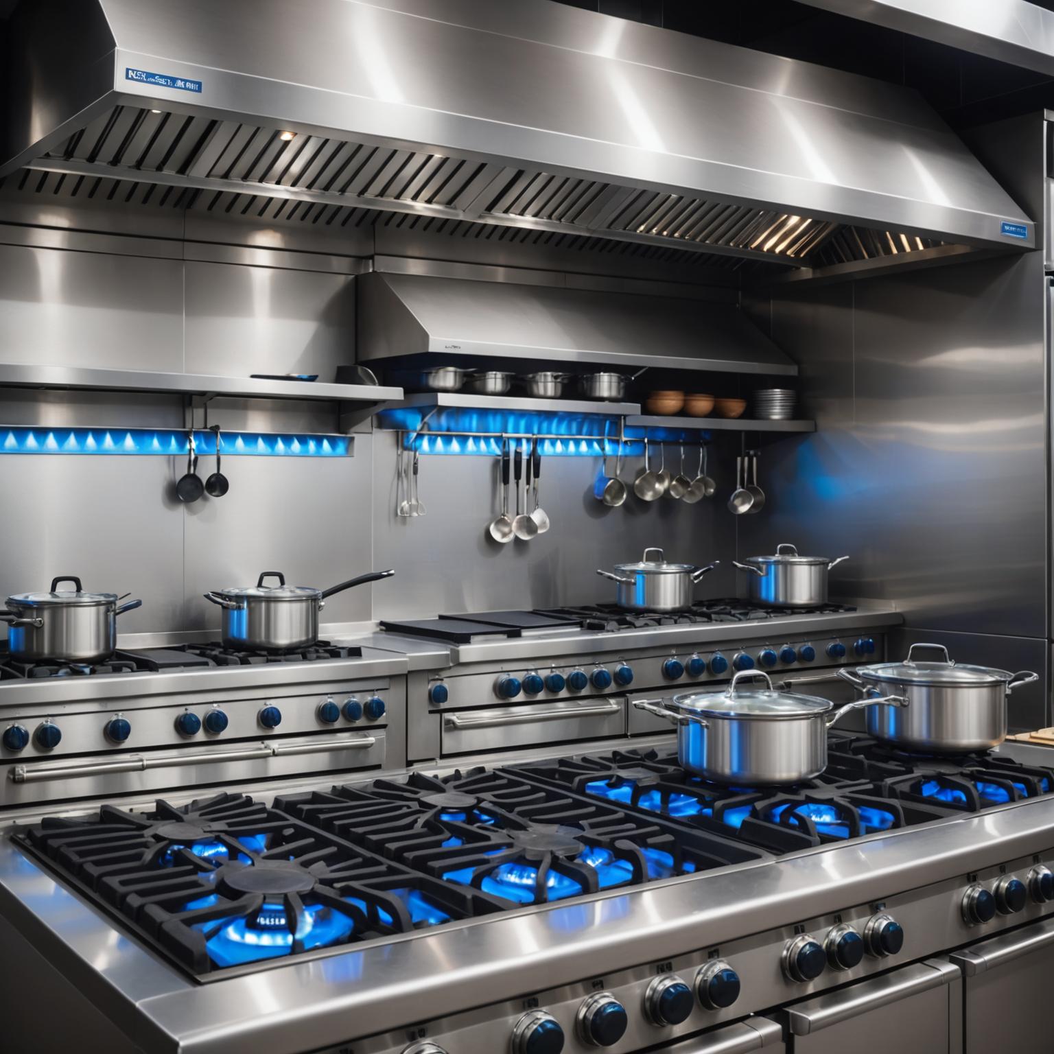 Commercial kitchen gas system installation